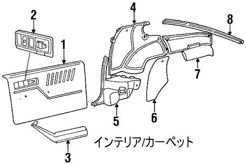 商品番号/6343　3RD　カマロ/トランザム　内装/カーペット/内張り(イラストにてお問合せ下さい　純正/社外品お探しします);