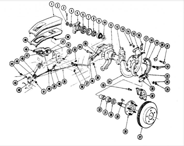 商品番号/6373 コルベットC3 1978~82年 関連ブレーキ関連パーツ (イラストにてお問合せ下さい 純正/社外品お探しします)